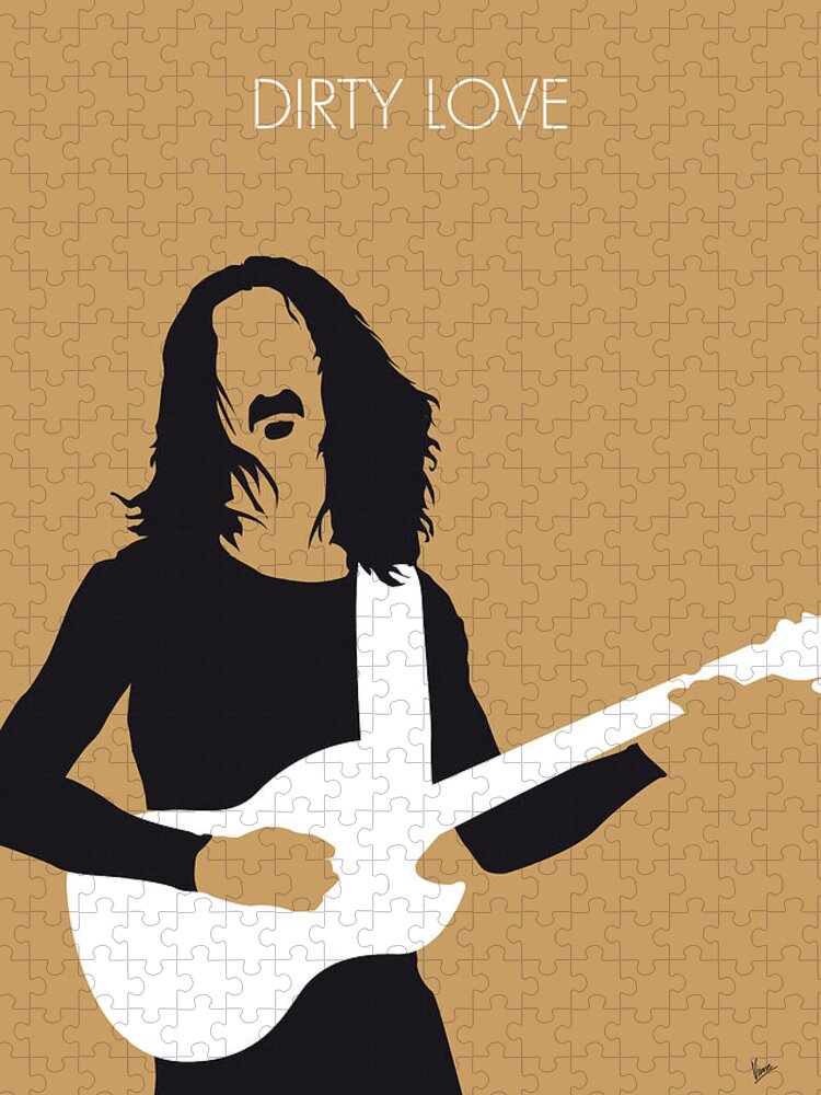 Frank Jigsaw Puzzle featuring the digital art No040 MY FRANK ZAPPA Minimal Music poster by Chungkong Art