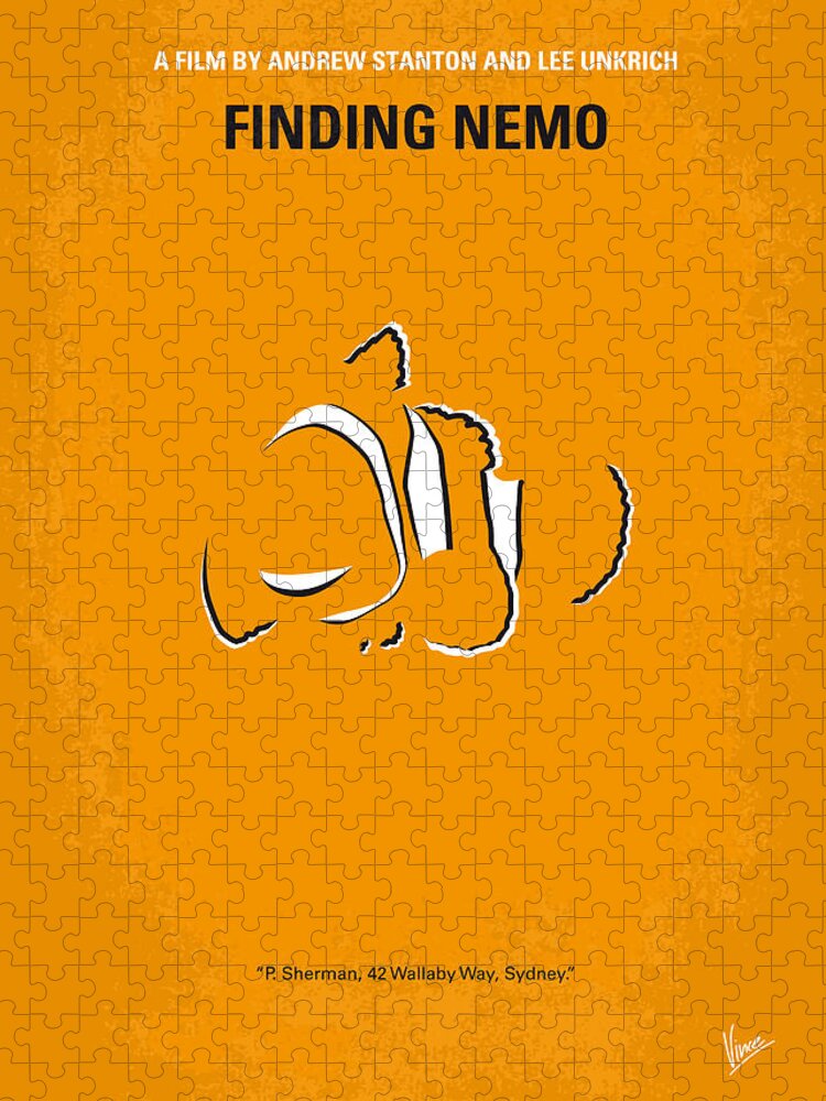 Finding Jigsaw Puzzle featuring the digital art No054 My nemo minimal movie poster by Chungkong Art