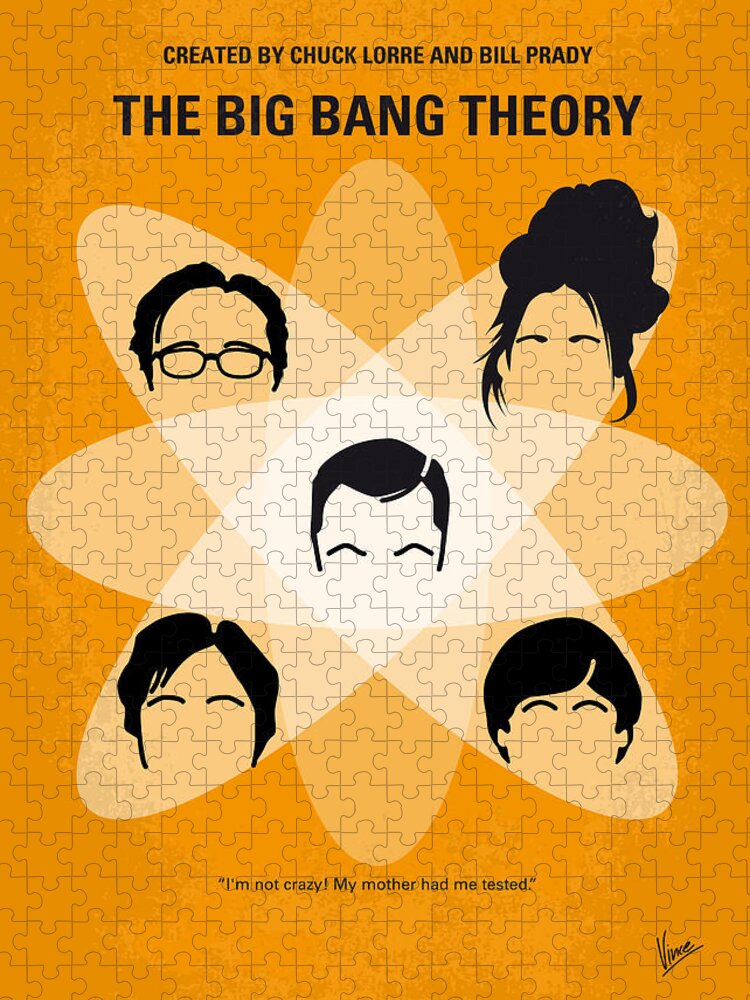 The Big Bang Theory Jigsaw Puzzle featuring the digital art No196 My The Big Bang Theory minimal poster by Chungkong Art