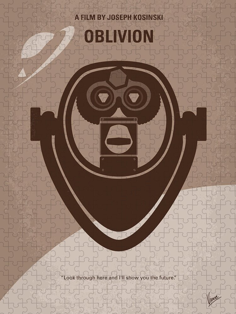 Oblivion Puzzle featuring the digital art No217 My Oblivion minimal movie poster by Chungkong Art