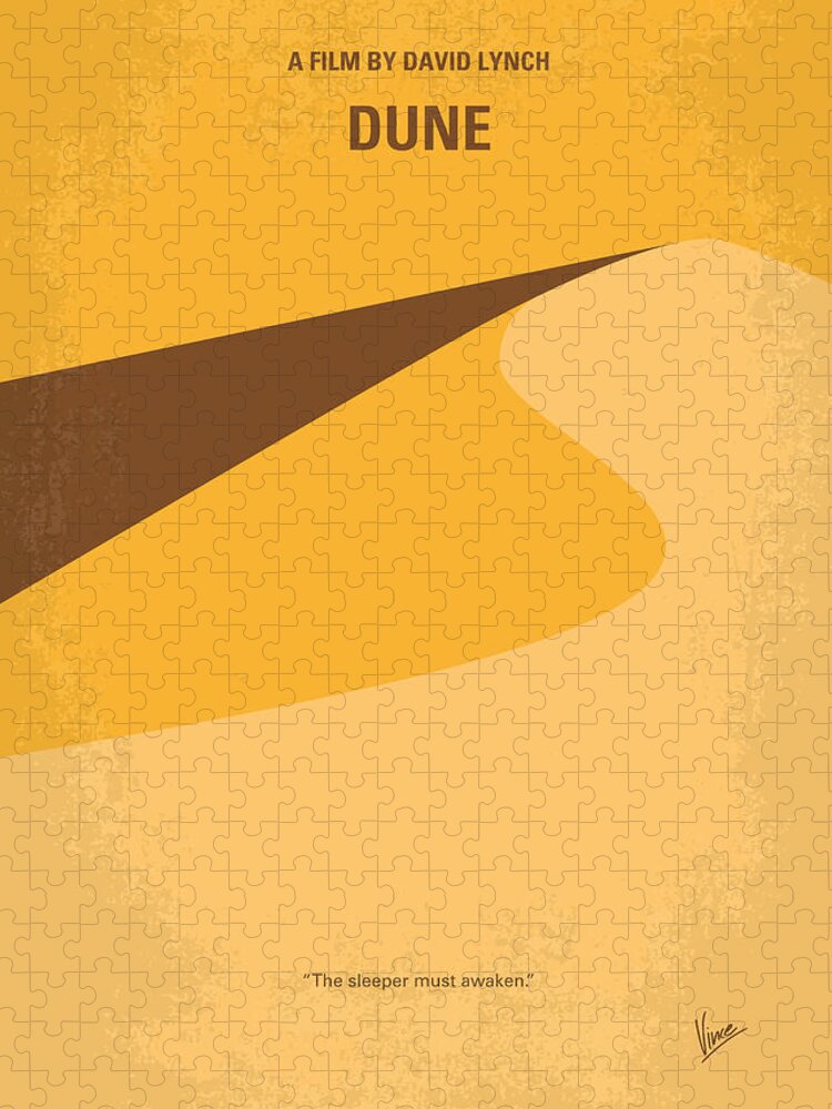 Dune Jigsaw Puzzle featuring the digital art No251 My DUNE minimal movie poster by Chungkong Art