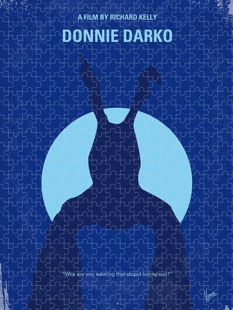 Donnie Darko Jigsaw Puzzle featuring the digital art No295 My Donnie Darko minimal movie poster by Chungkong Art