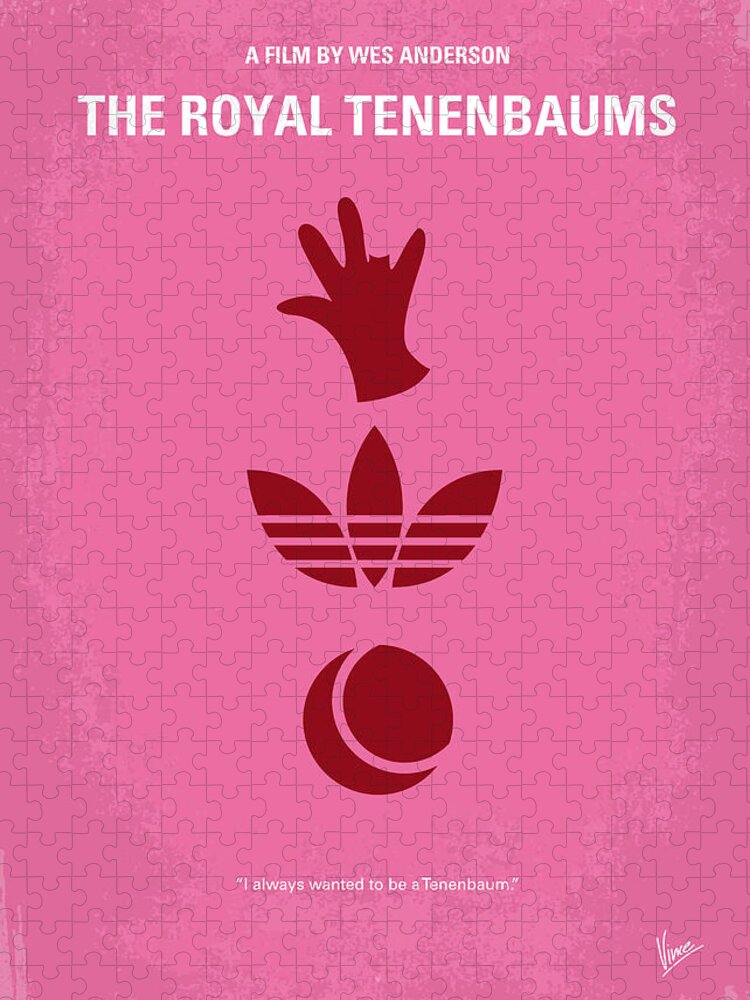 The Royal Tenenbaums Jigsaw Puzzle featuring the digital art No320 My The Royal Tenenbaums minimal movie poster by Chungkong Art