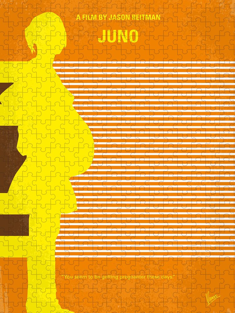 Juno Jigsaw Puzzle featuring the digital art No326 My JUNO minimal movie poster by Chungkong Art