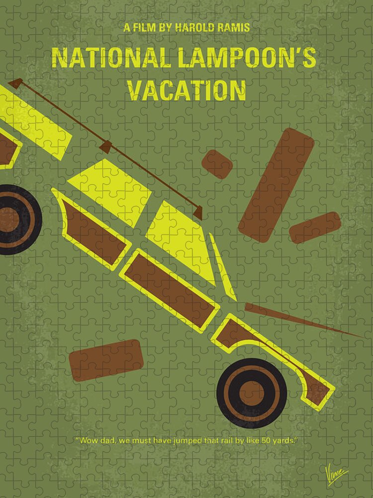 National Lampoons Vacation Jigsaw Puzzle featuring the digital art No412 My National Lampoons Vacation minimal movie poster by Chungkong Art