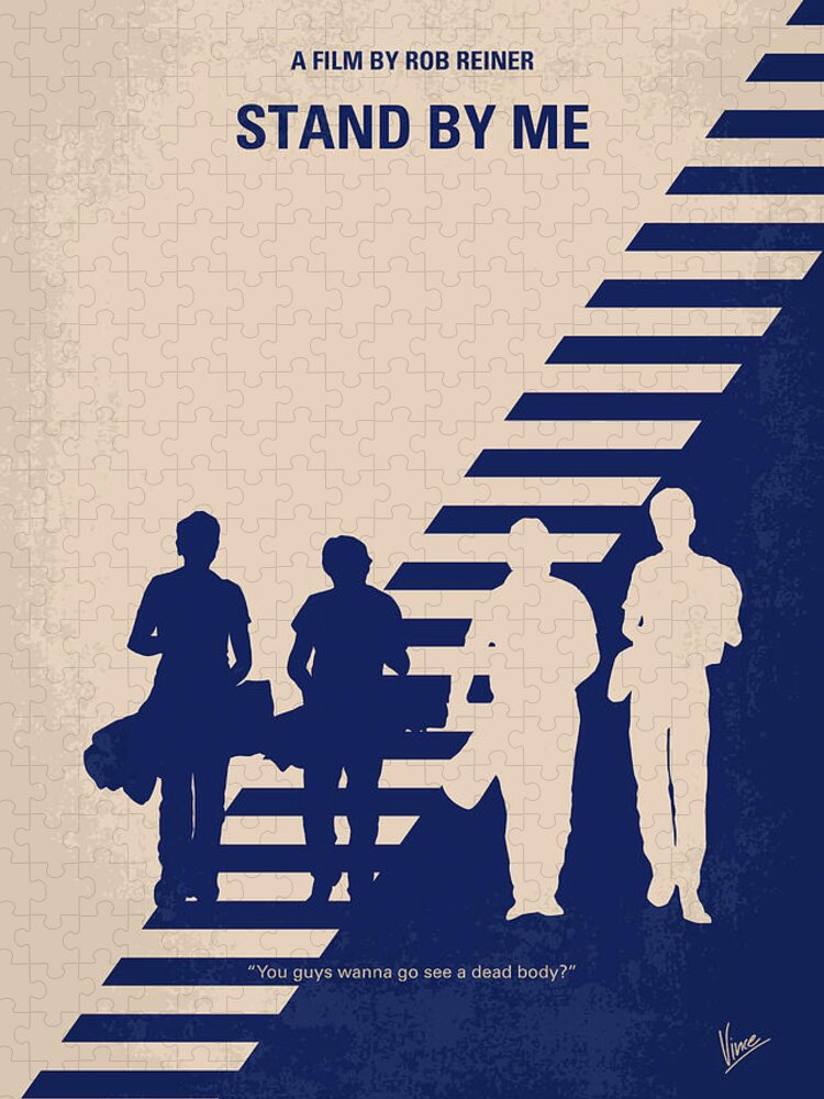 Stand By Me Jigsaw Puzzle featuring the digital art No429 My Stand by me minimal movie poster by Chungkong Art