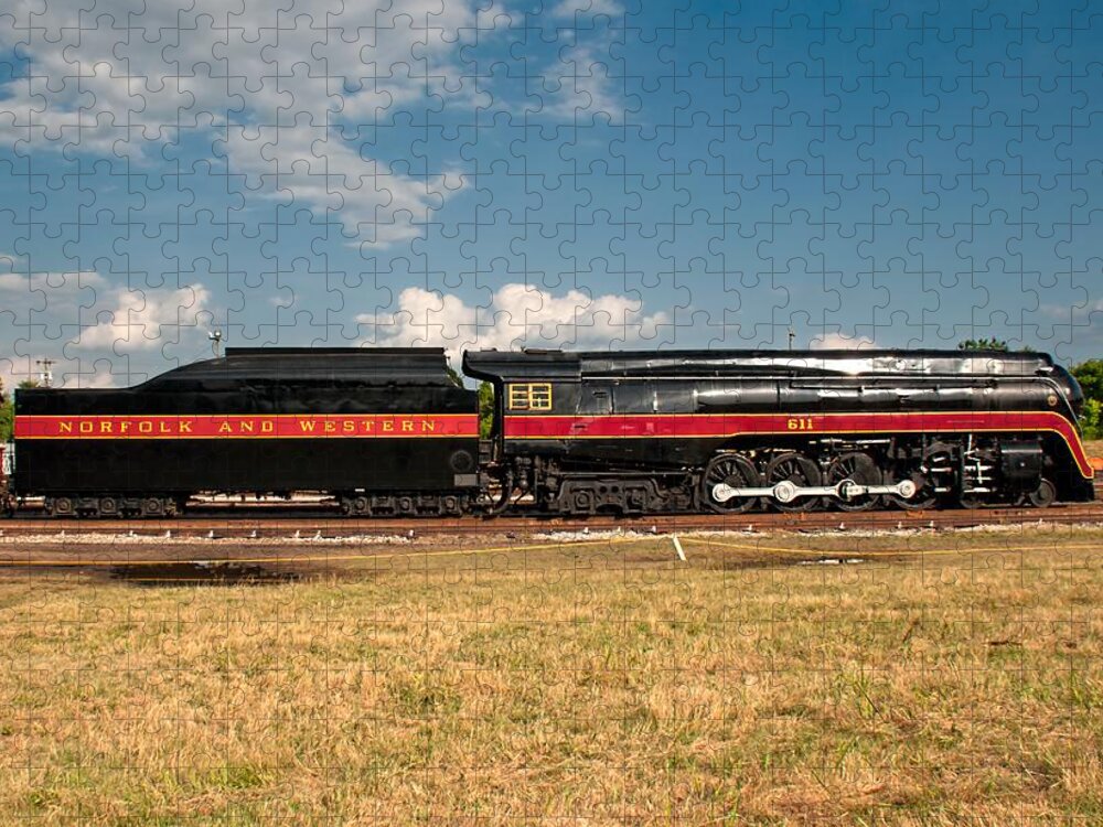 611 Jigsaw Puzzle featuring the photograph Norfolk and Western 611 J-Class by John Black