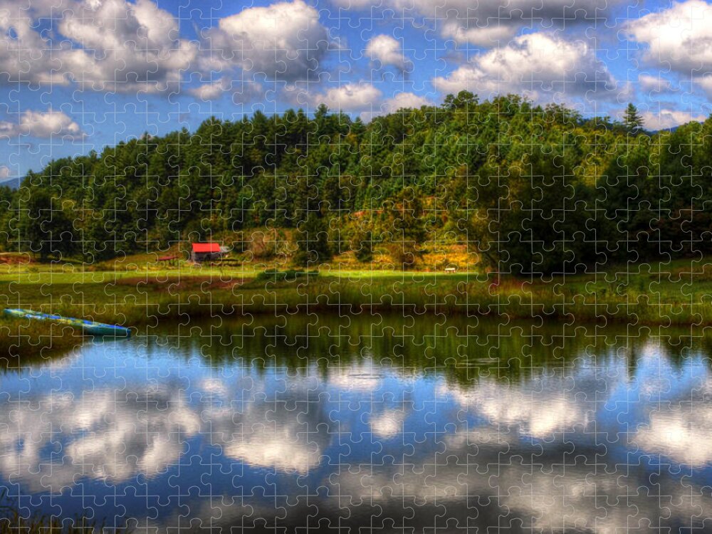 North Carolina Jigsaw Puzzle featuring the photograph North Carolina Pond by Greg and Chrystal Mimbs