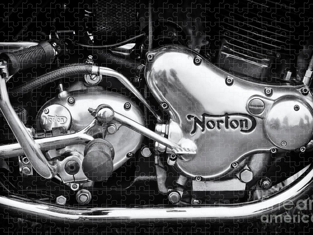 Norton Jigsaw Puzzle featuring the photograph Norton Commando 850 Engine by Tim Gainey