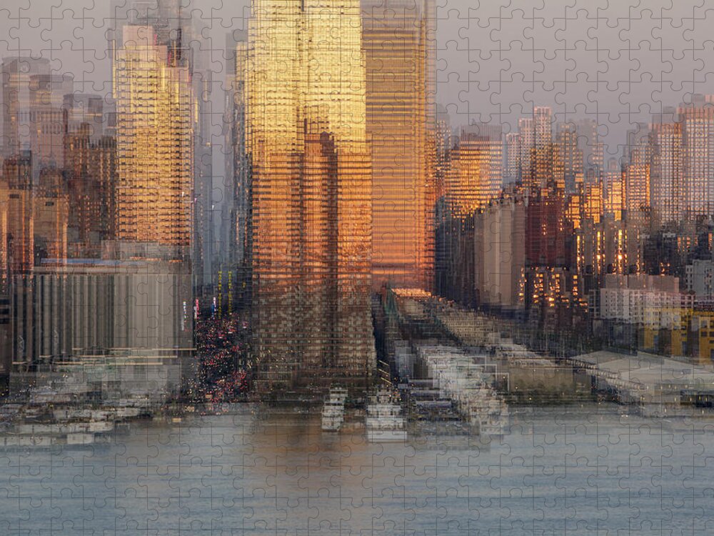 42nd Street Jigsaw Puzzle featuring the photograph NYC Skyline Shapes by Susan Candelario