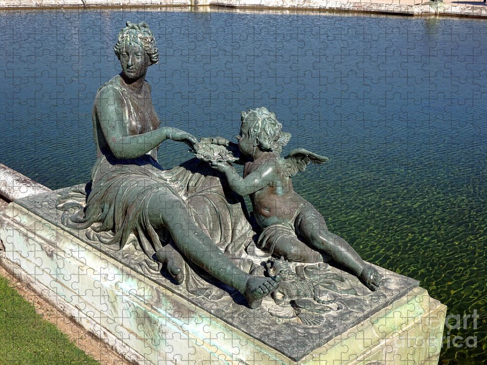 Versailles Jigsaw Puzzle featuring the photograph Nymph and Pearl at Versailles by Olivier Le Queinec