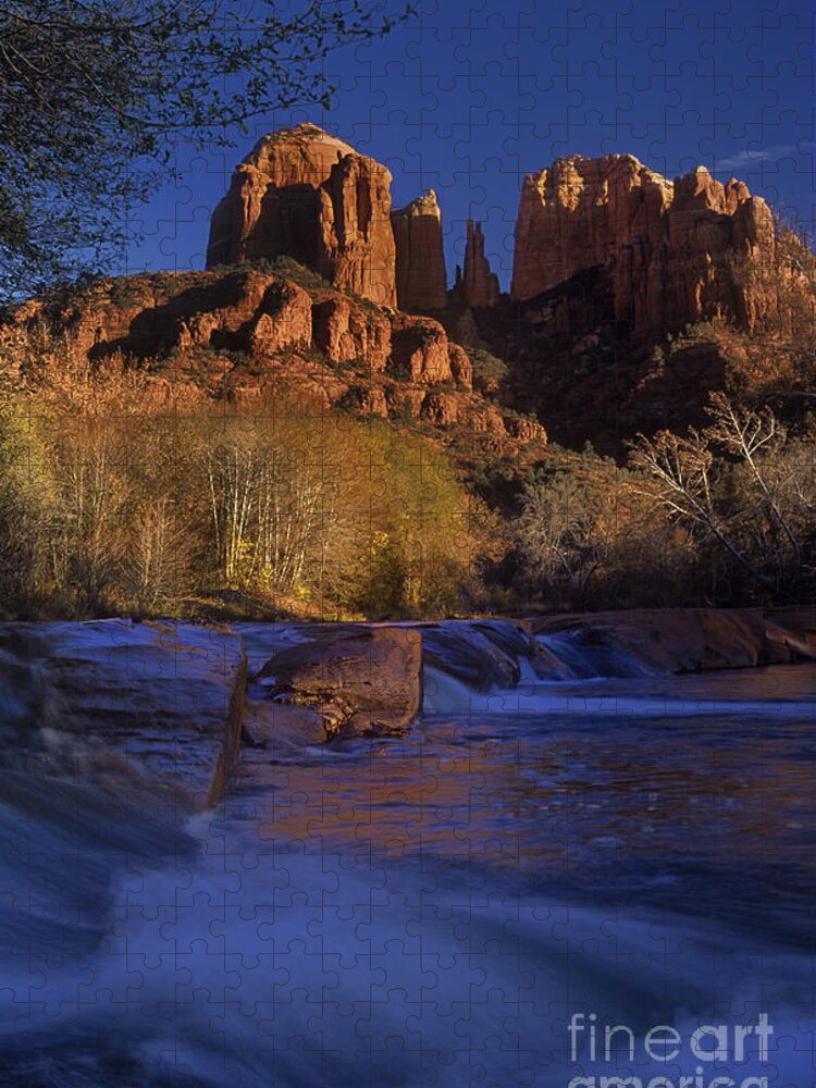 North America Jigsaw Puzzle featuring the photograph Oak Creek Crossing Sedona Arizona by Dave Welling