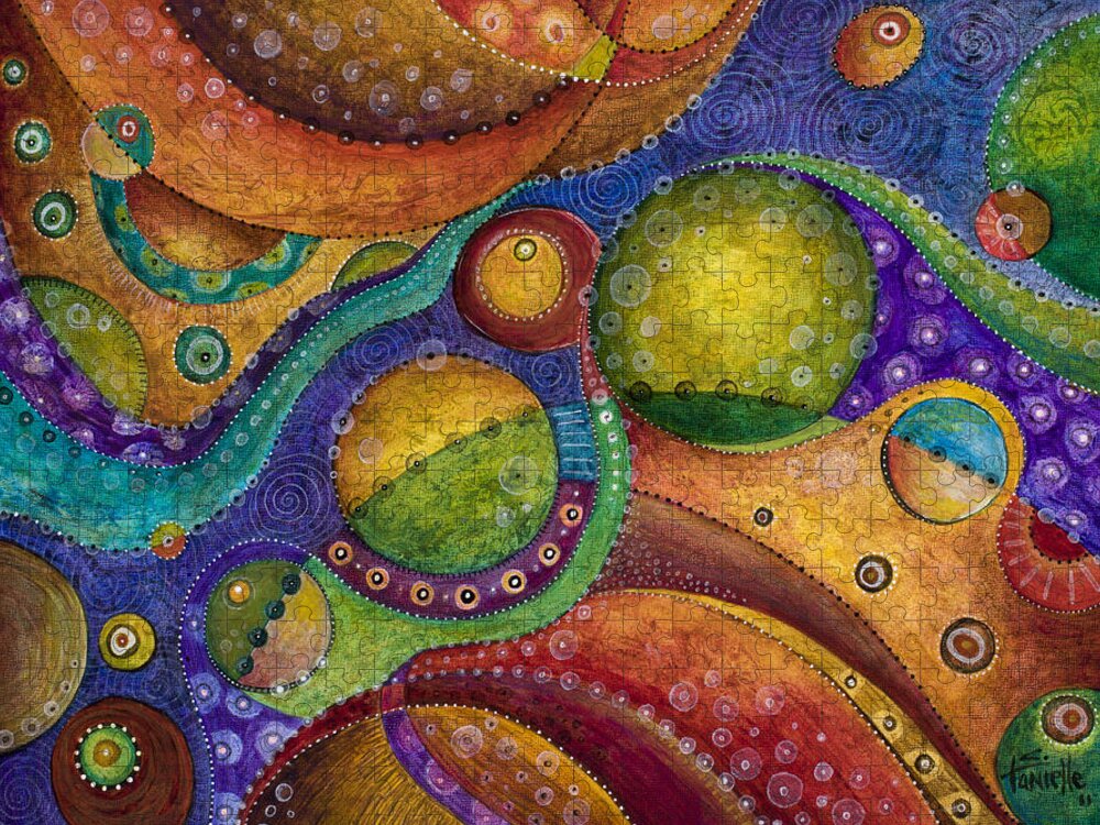 Circles Jigsaw Puzzle featuring the painting Odyssey by Tanielle Childers