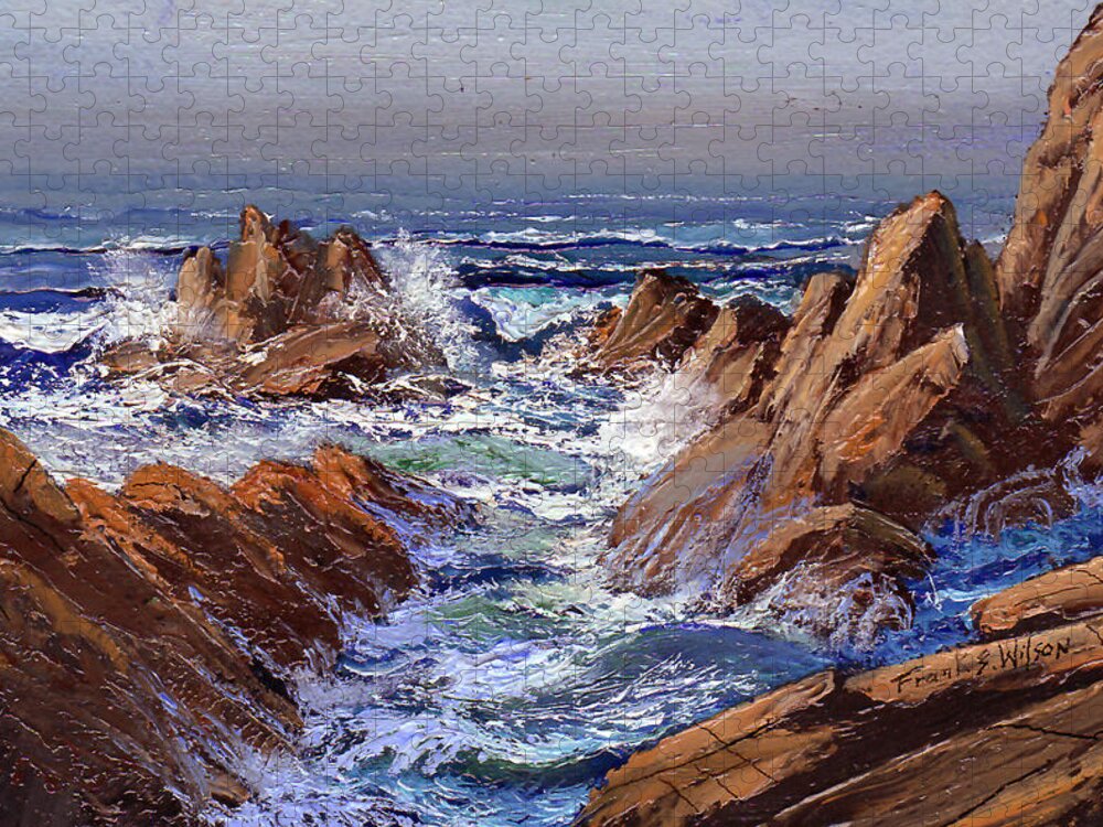 Offshore Fog Jigsaw Puzzle featuring the painting Offshore Fog by Frank Wilson