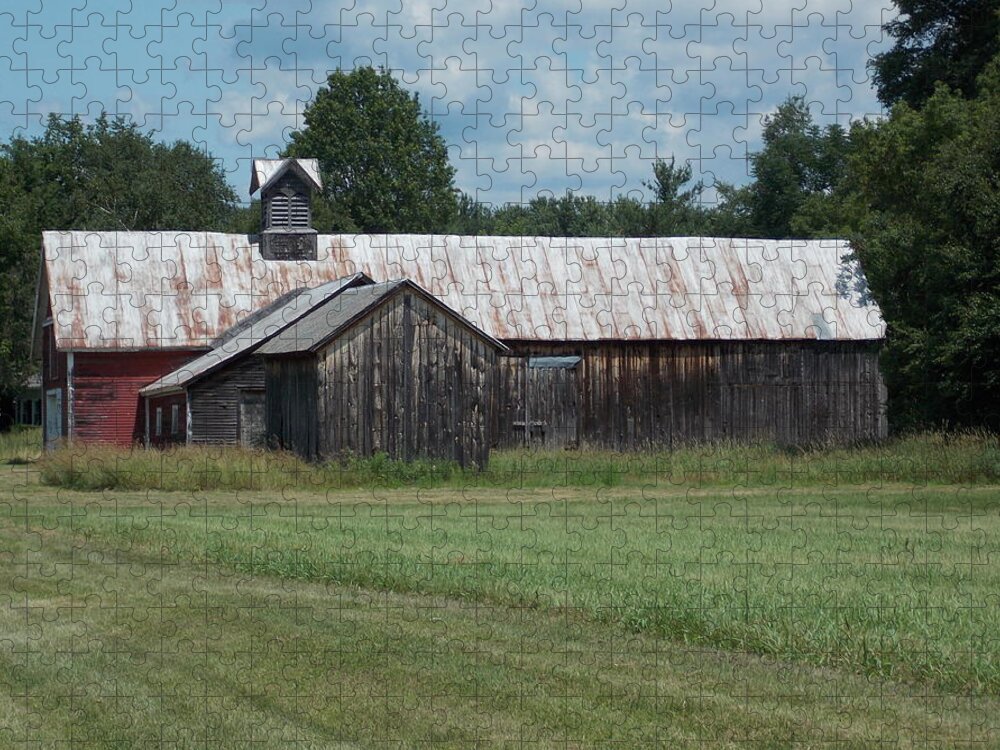 Vermont Jigsaw Puzzle featuring the photograph Old barn in Vermont by Catherine Gagne