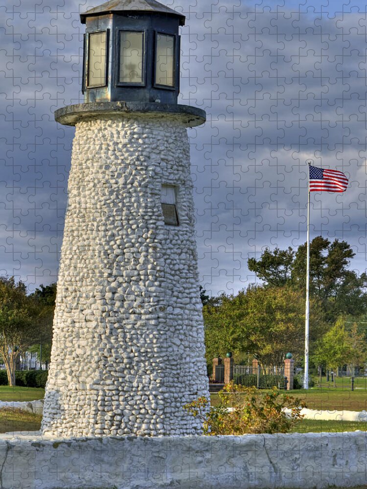 Buckroe Jigsaw Puzzle featuring the photograph Old Buckroe Lighthouse by Jerry Gammon