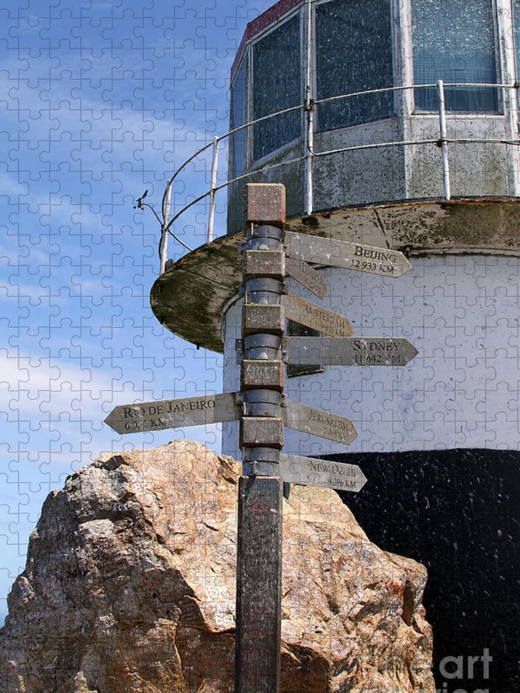 Cape Point Jigsaw Puzzle featuring the photograph Old Cape Point Lighthouse in South Africa by Catherine Sherman