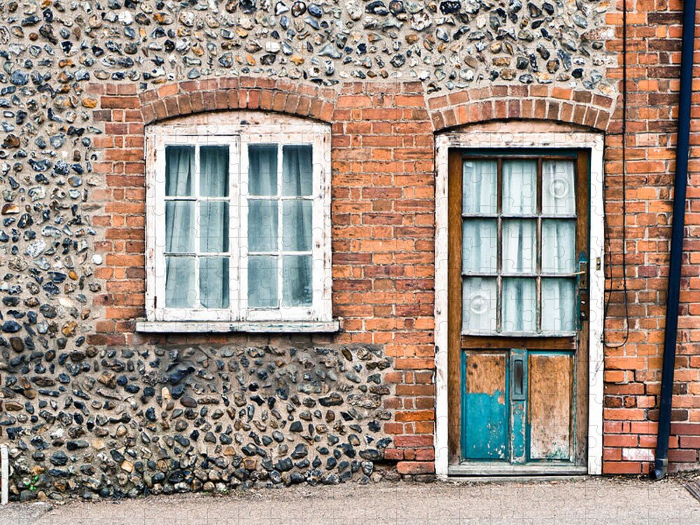 Background Jigsaw Puzzle featuring the photograph Old cottage by Tom Gowanlock