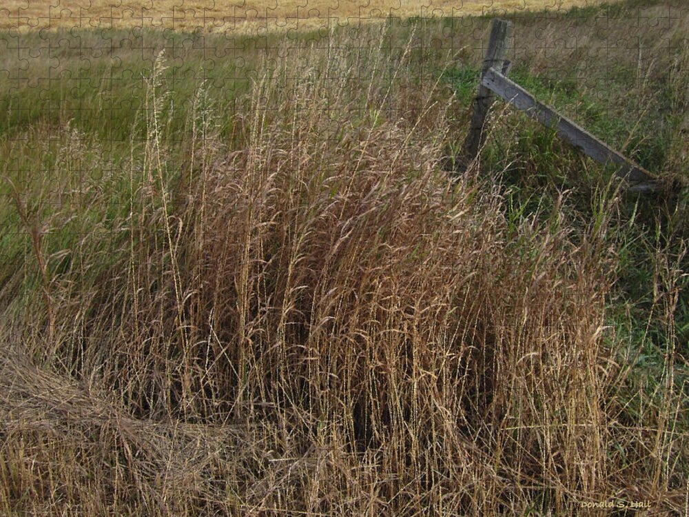 Prairie Jigsaw Puzzle featuring the photograph Old Fence Line by Donald S Hall
