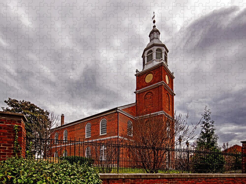 Old Otterbein Jigsaw Puzzle featuring the photograph Old Otterbein Country Church by Bill Swartwout