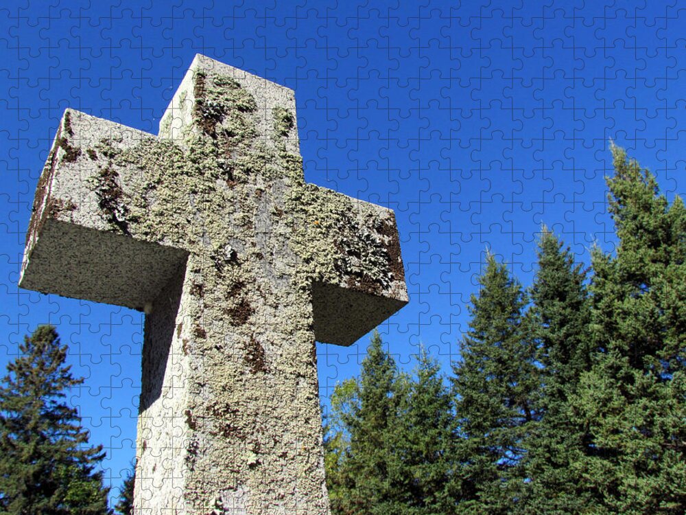 Cross Jigsaw Puzzle featuring the photograph Old Rugged Cross by David T Wilkinson