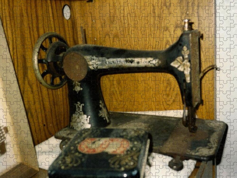 Sewing Jigsaw Puzzle featuring the photograph Old Sewing Machine by Chris W Photography AKA Christian Wilson