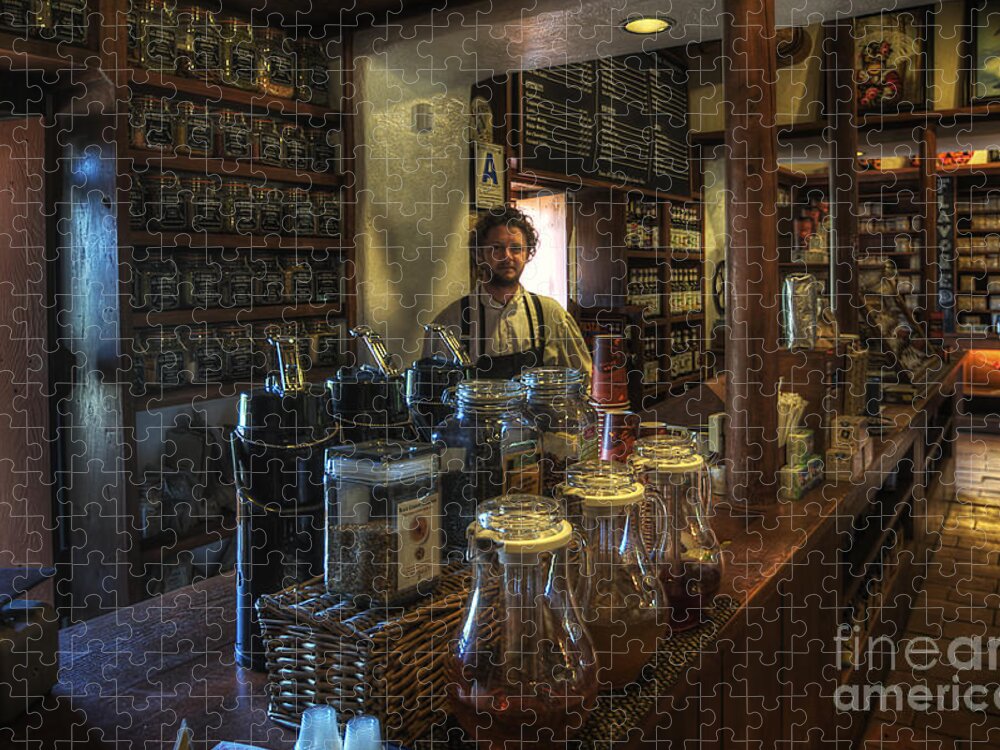 Art Jigsaw Puzzle featuring the photograph Old Town House Coffee by Yhun Suarez