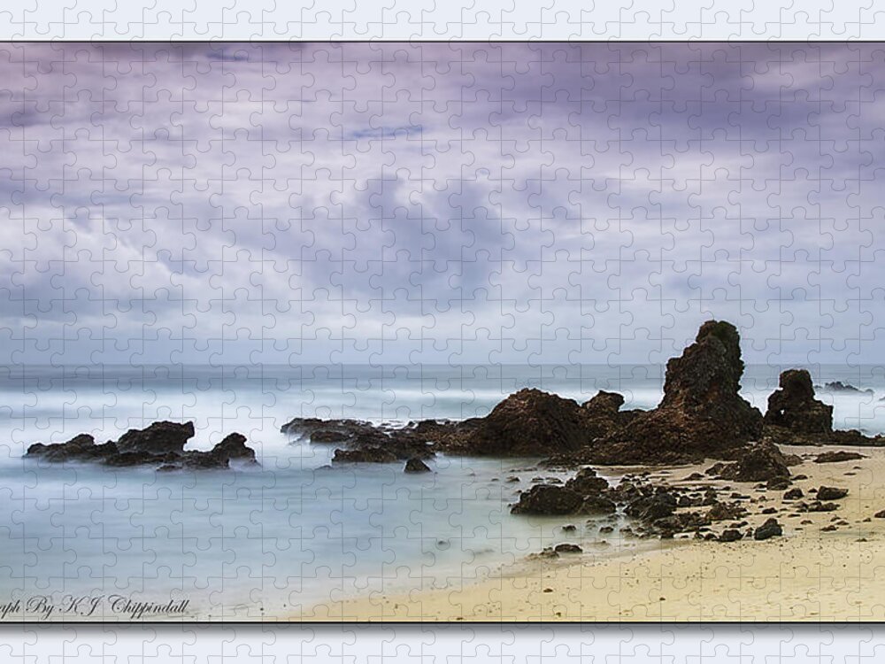 Port Macquarie Nsw Australia Jigsaw Puzzle featuring the photograph On the rocks 01 by Kevin Chippindall