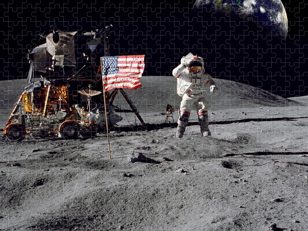 Moon Jigsaw Puzzle featuring the photograph On Top of the World by Jon Neidert
