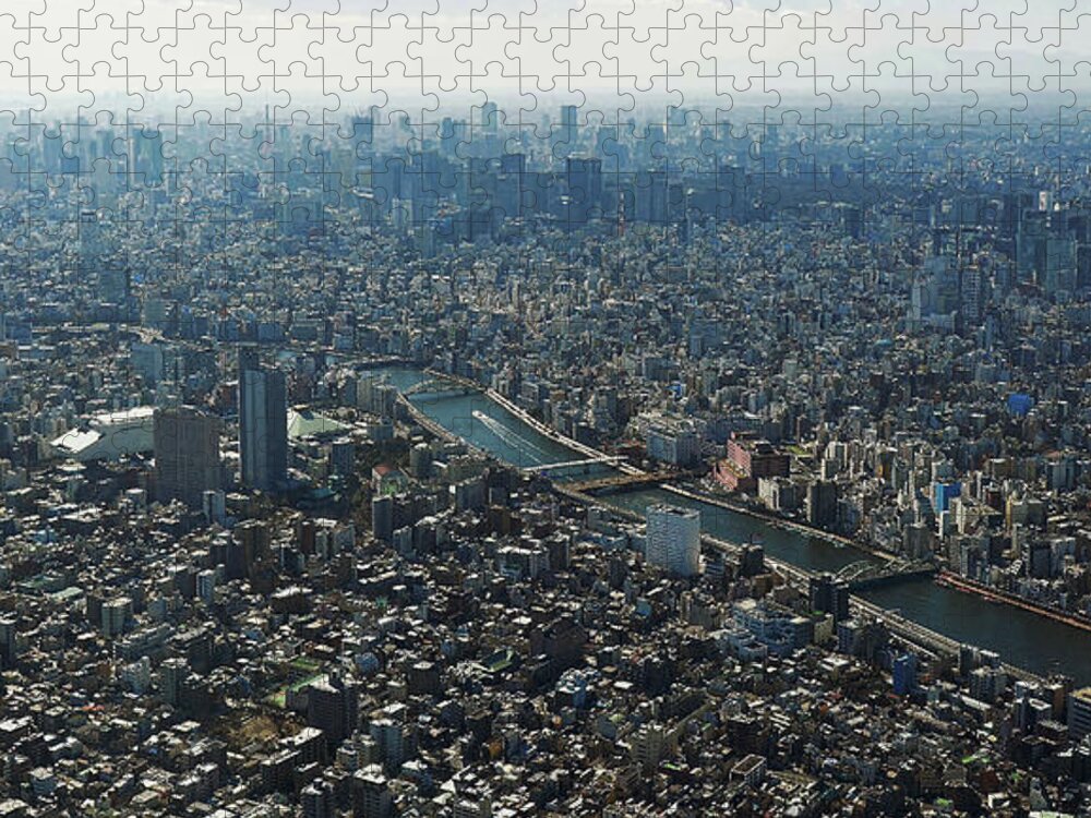 Tokyo Tower Jigsaw Puzzle featuring the photograph On Top Of Tokyo City by Mhbs