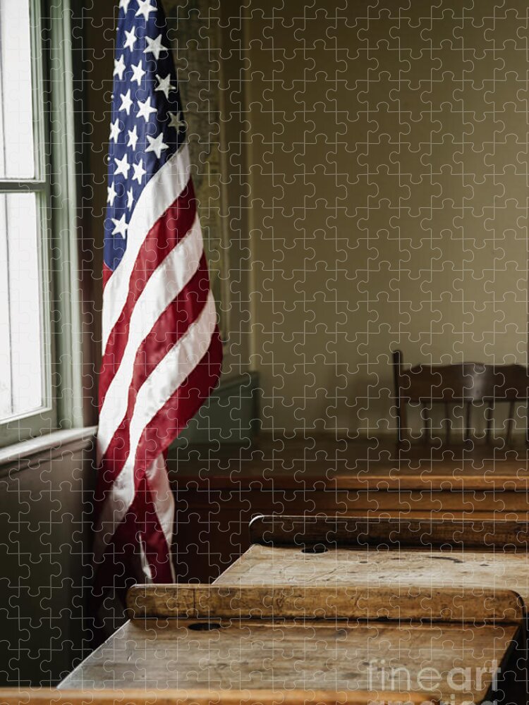 School Jigsaw Puzzle featuring the photograph One Room School by Margie Hurwich