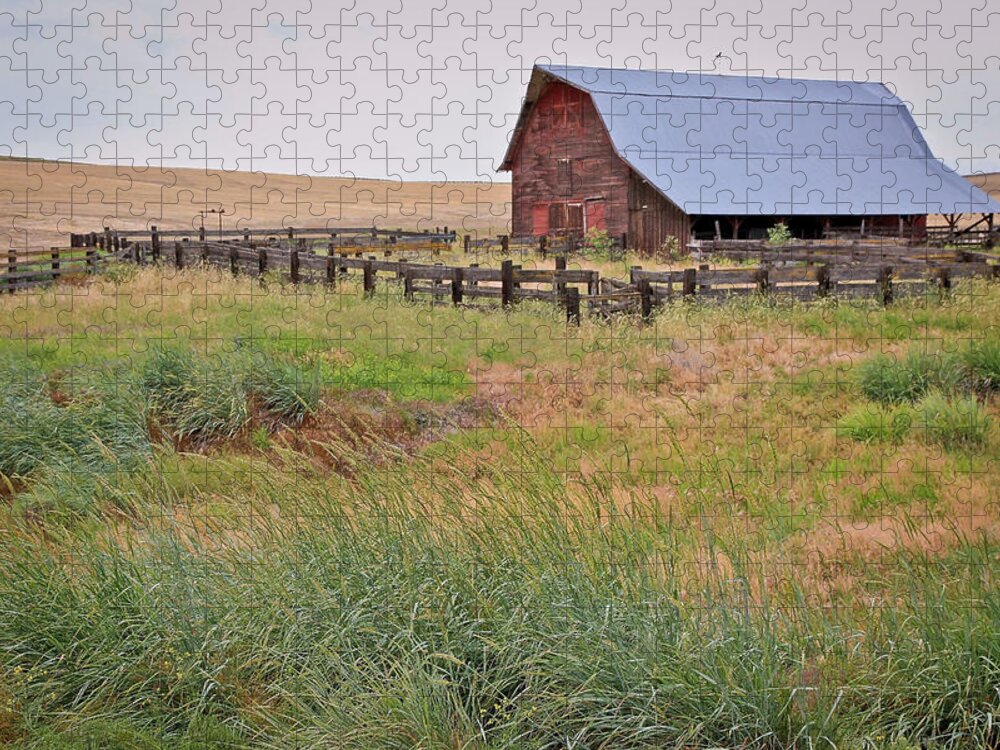 Barn Jigsaw Puzzle featuring the photograph Open Range by Athena Mckinzie