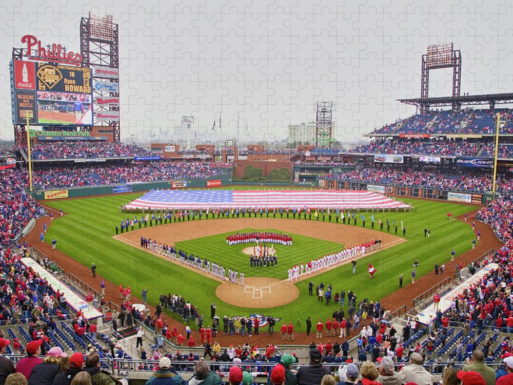Photography Jigsaw Puzzle featuring the photograph Opening Day Ceremonies Featuring by Panoramic Images