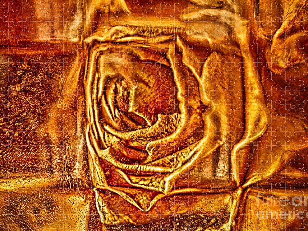 Orange Rose Jigsaw Puzzle featuring the photograph Orange Rose by Omaste Witkowski