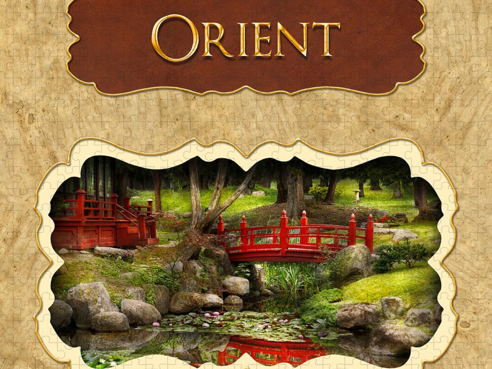 Orient Jigsaw Puzzle featuring the photograph Orient button by Mike Savad