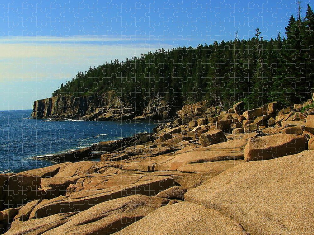 Otter Cliff Jigsaw Puzzle featuring the photograph Otter Cliff by Jeff Heimlich