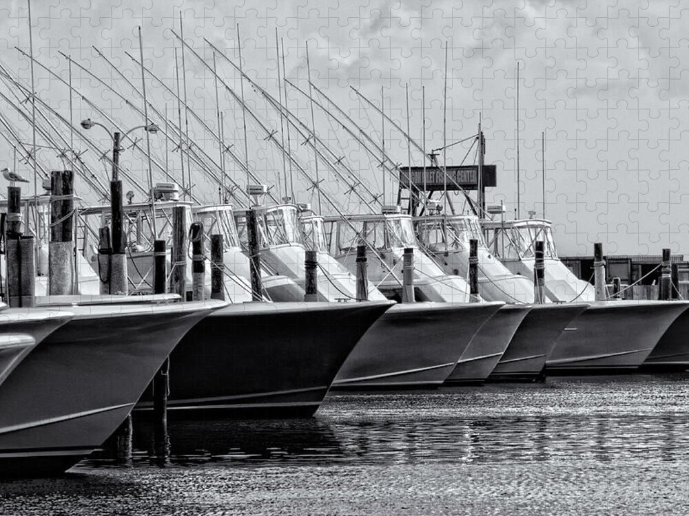 Outer Banks Jigsaw Puzzle featuring the photograph Outer Banks Fishing Boats by Dan Carmichael