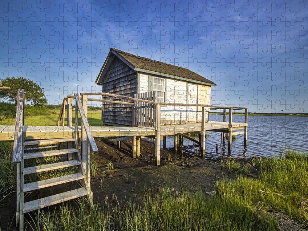 Oysterponds Creek Jigsaw Puzzle featuring the photograph Oysterponds Creek Orient NY by Robert Seifert