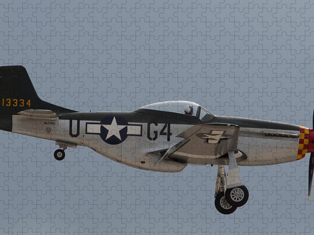 P-51 Jigsaw Puzzle featuring the photograph P-51 Landing Configuration by John Daly