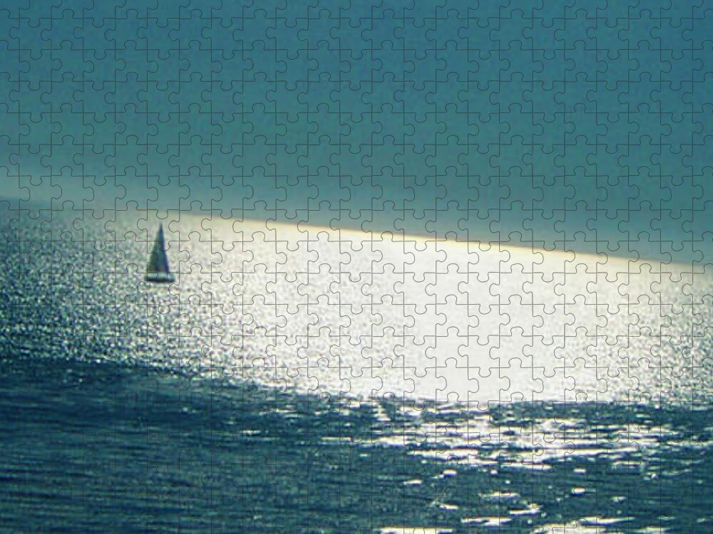 Seascape Jigsaw Puzzle featuring the photograph Pacific by Ben and Raisa Gertsberg