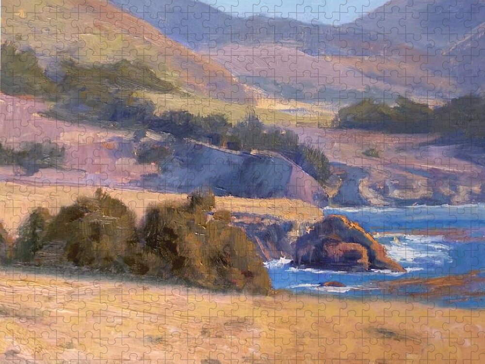 Monterey Jigsaw Puzzle featuring the painting Pacific Paradise by Sharon Weaver