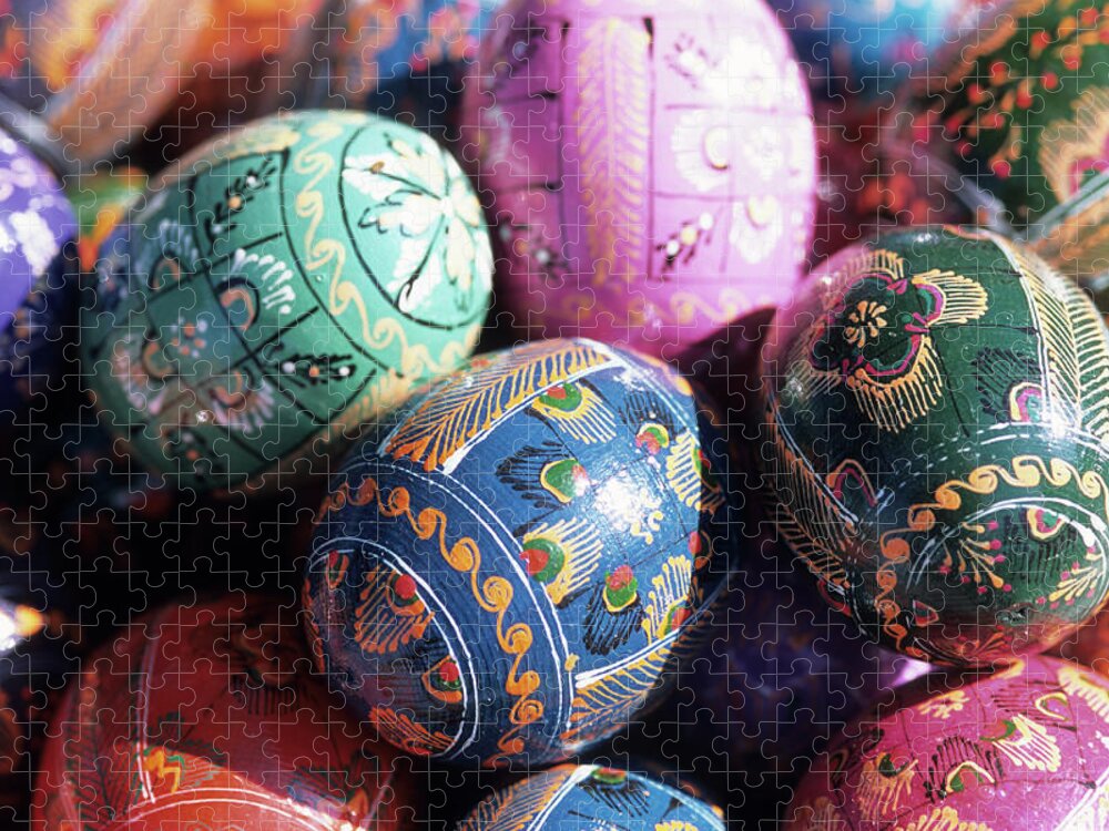 Event Jigsaw Puzzle featuring the photograph Painted Easter Eggs by Holger Leue