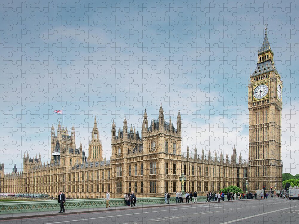 Clock Tower Jigsaw Puzzle featuring the photograph Palace Of Westminster, Big Ben by Ed Freeman