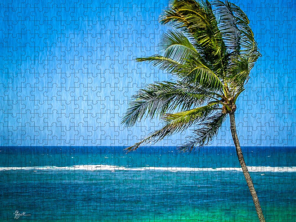 Palm Trees Jigsaw Puzzle featuring the photograph Palm Tree Swaying by TK Goforth
