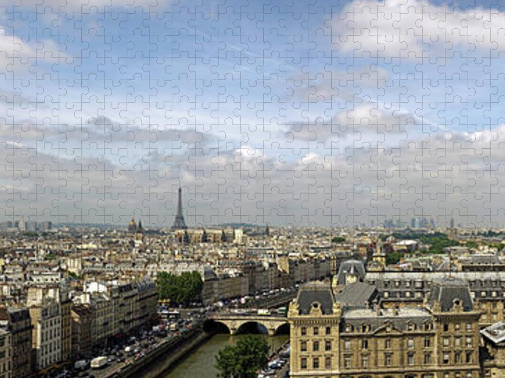 Arch Jigsaw Puzzle featuring the photograph Paris City Skyline by Vii-photo