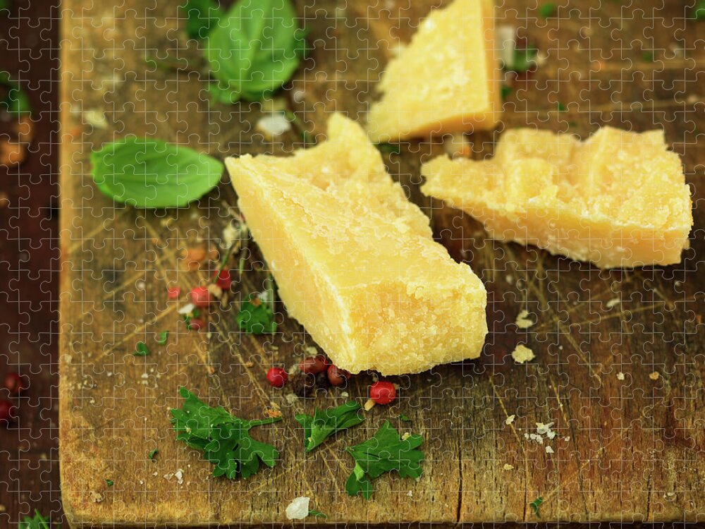 Cheese Jigsaw Puzzle featuring the photograph Parmesan Cheese by Thepalmer