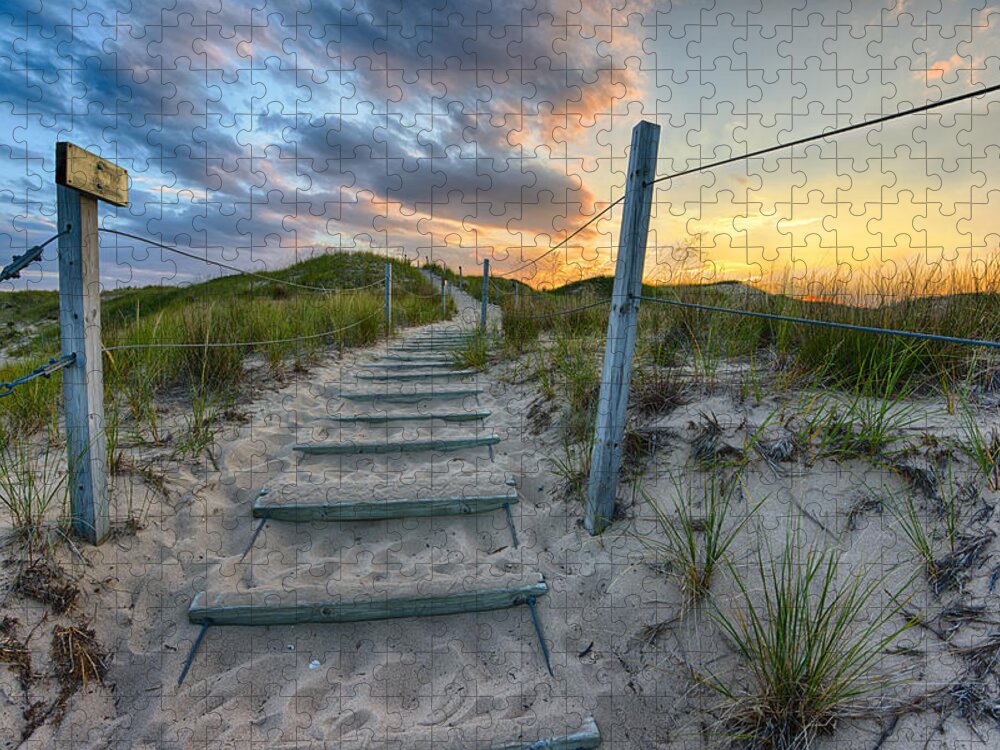 Sleeping Bear Dunes Jigsaw Puzzle featuring the photograph Path Over The Dunes by Sebastian Musial