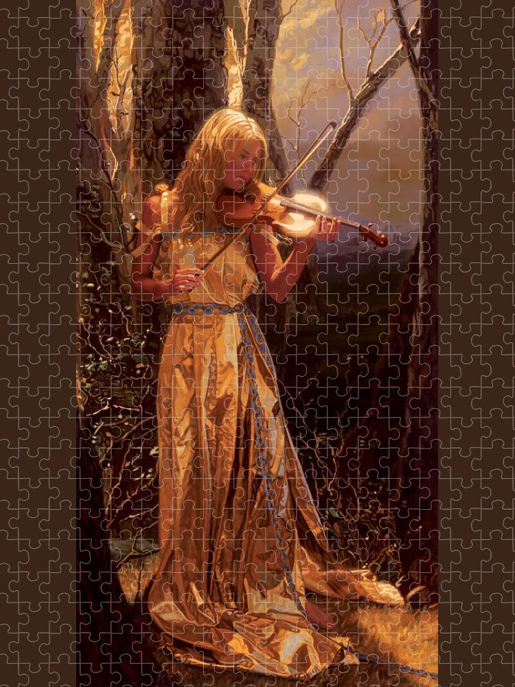 Romance Prints Jigsaw Puzzle featuring the painting Pathos by Patrick Whelan