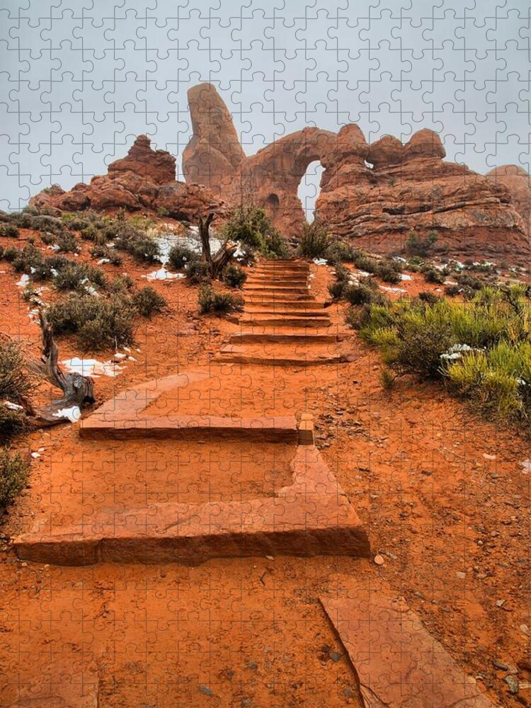 Arches Jigsaw Puzzle featuring the photograph Pathway to Portals by David Andersen