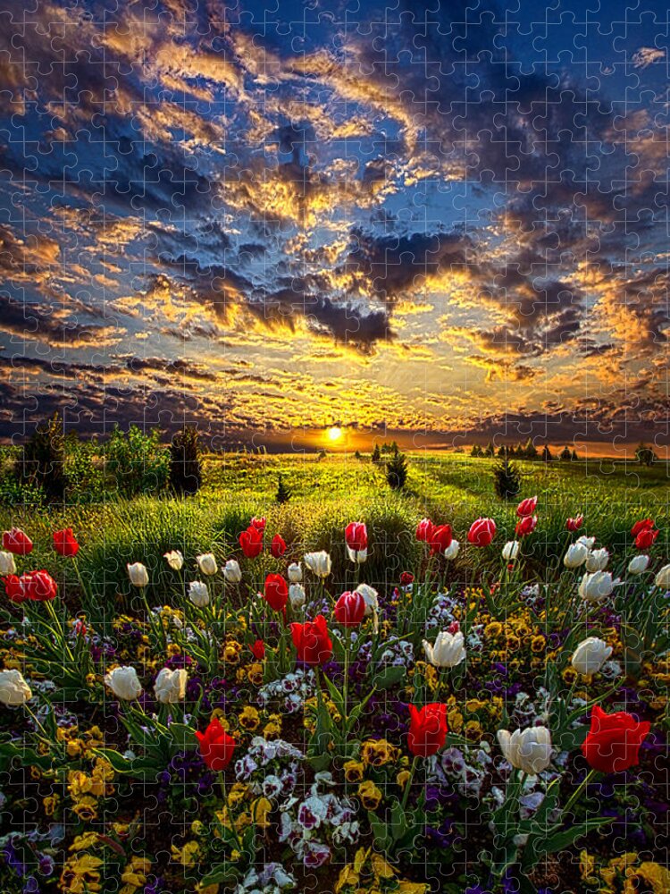Tulips Jigsaw Puzzle featuring the photograph Peace I Leave With You by Phil Koch
